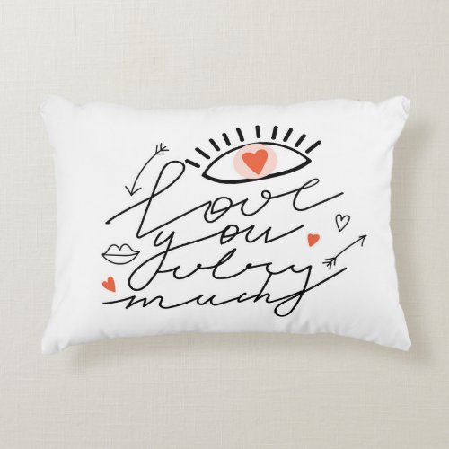 Love in Eyes Vintage Romantic Beauty Accent Pillow