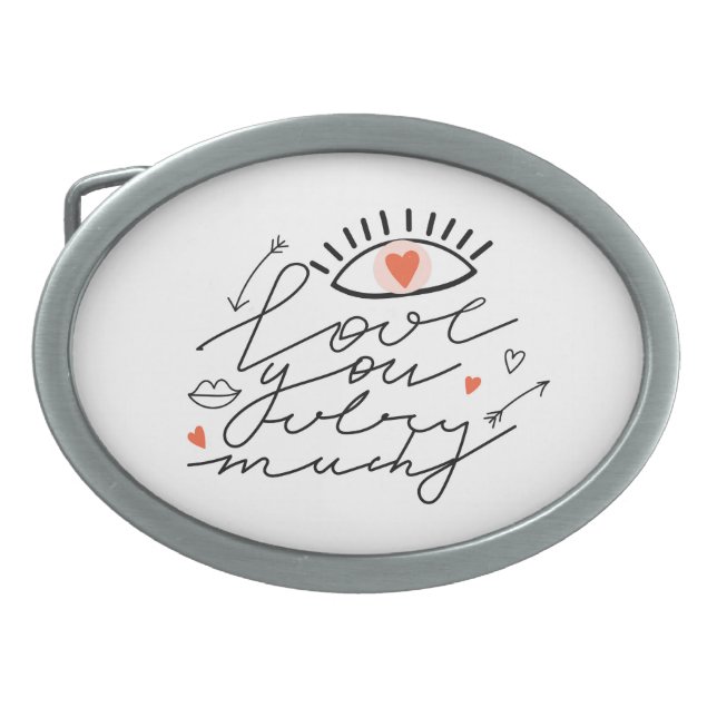 Love in Eyes: Vintage Romantic Beauty. Belt Buckle (Front)