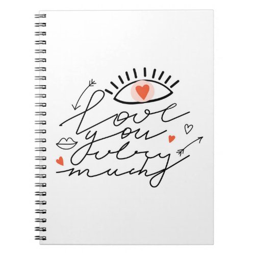 Love in Eyes Vintage Romantic Beauty Notebook