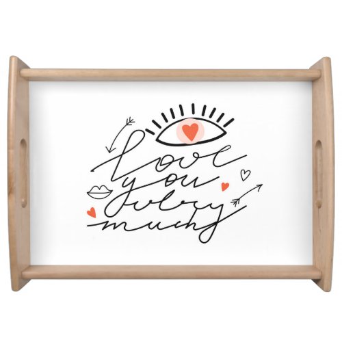 Love in Eyes Vintage Romantic Beauty Serving Tray