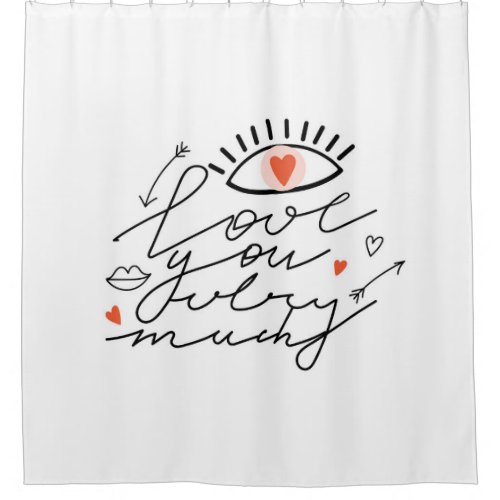 Love in Eyes Vintage Romantic Beauty Shower Curtain