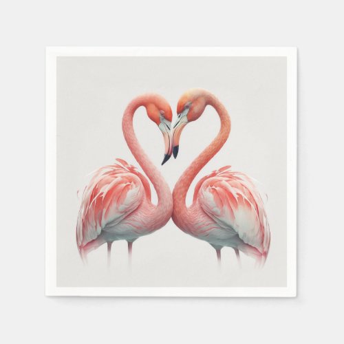 love in flamingo napkins