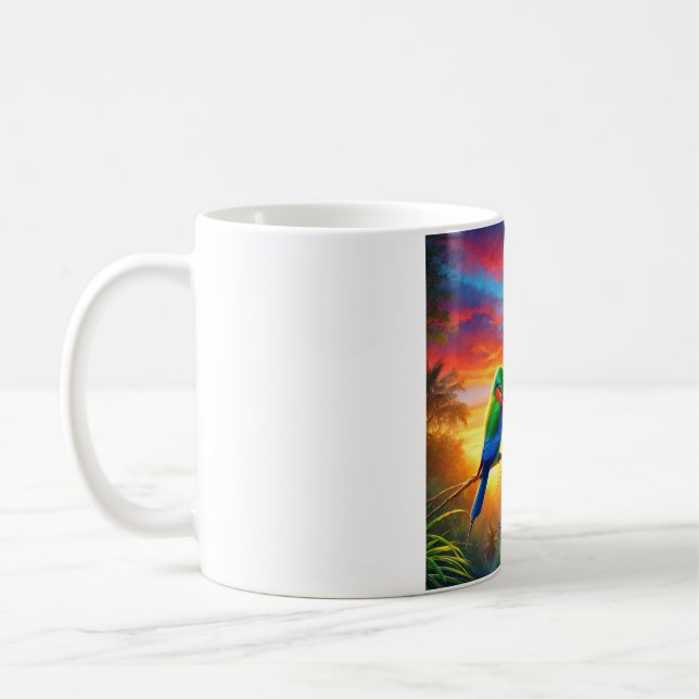 "Love in Flight: Birds of Affection Mug" Coffee Mug (Left)