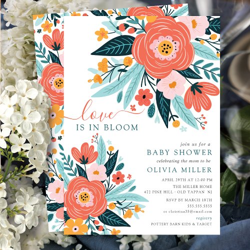 Love in Full Bloom Baby Shower Invitation