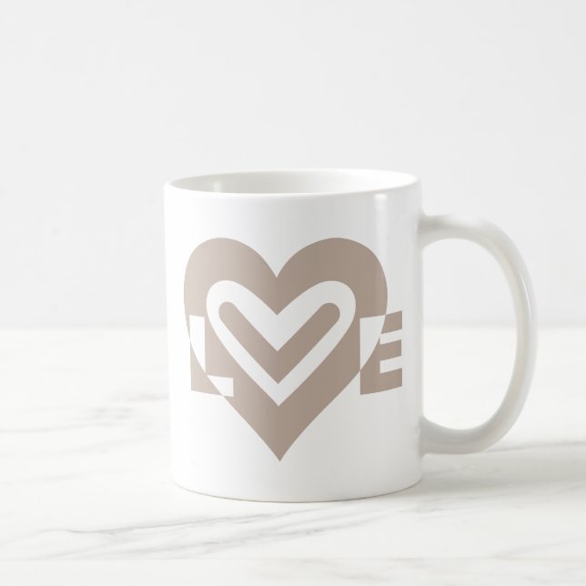 Love in Gray Coffee Mug (Right)