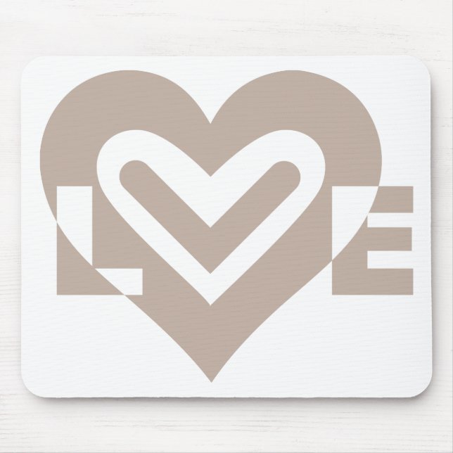 Love in Gray Mouse Pad (Front)