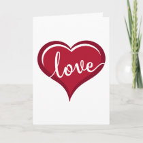 love in heart valentines holiday card