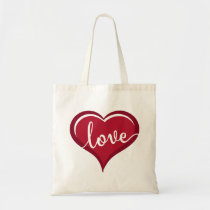 love in heart valentines tote bag