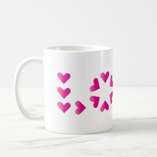 LOVE in hearts Coffee Mug