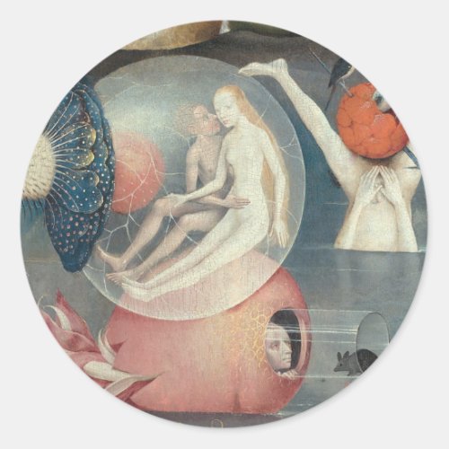 Love In Hell By Hieronymus Bosch Classic Round Sticker