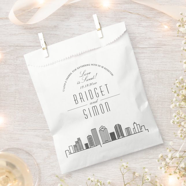 Love in Houston | Wedding Favor Bags (Clipped)