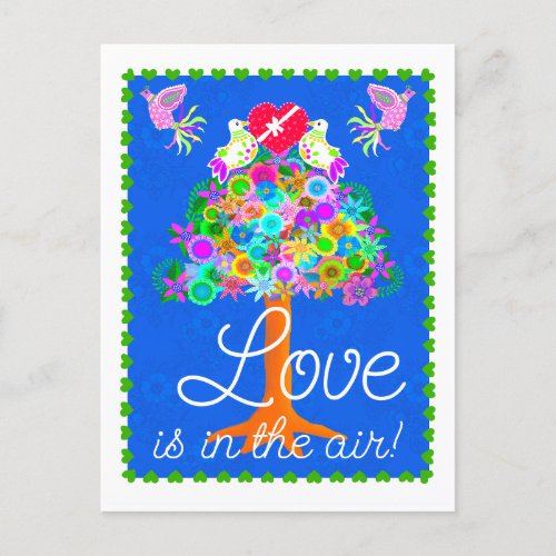 Love in in the Air Angel and Hearts Valentine Holiday Postcard