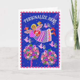 Love in in the Air Angel Personalized Card