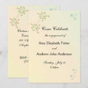 Love in Laurels Customizable Engagement Invitation