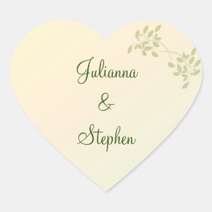 Love in Laurels Customized Heart Sticker