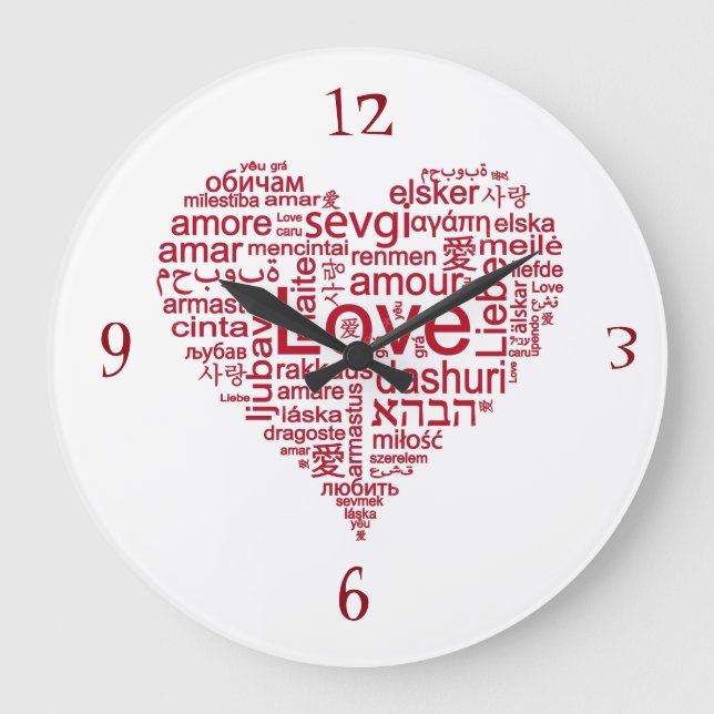 ***LOVE IN MANY LANGUAGES*** FUN CLOCK (Front)