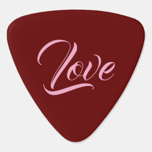 Love in Maroon & Pink: Guitar Pick