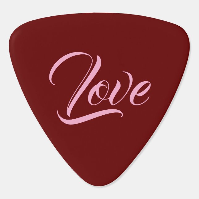 Love in Maroon & Pink: Guitar Pick (Back)