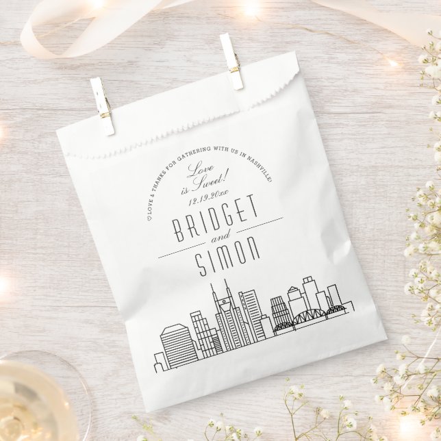 Love in Nashville | Wedding Favor Bags (Clipped)