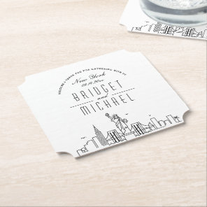 Love in New York | City Skyline Welcome Paper Coaster