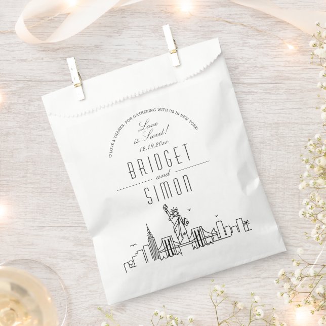 Love in New York | Wedding Favor Bags (Clipped)