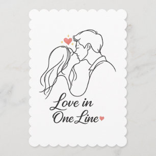 "Love in One Line – Minimal Romantic Couple Card  
