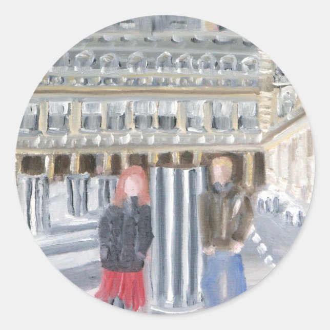 LOVE IN PARIS CLASSIC ROUND STICKER (Front)