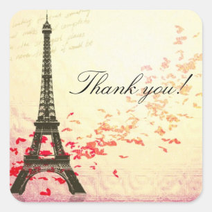 Love in Paris Thank you sticker