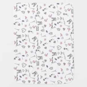 Love in Peris Bohemian Chic Floral Boho Girl Baby Blanket