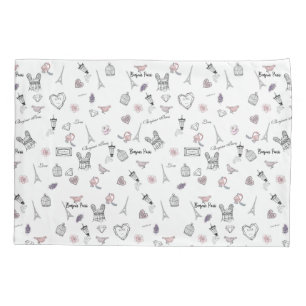 Love in Peris Bohemian Chic Floral Boho Girl Pillow Case