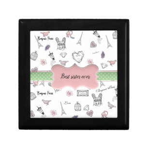 Love in Peris Bohemian Chic Floral Boho Sister Gift Box