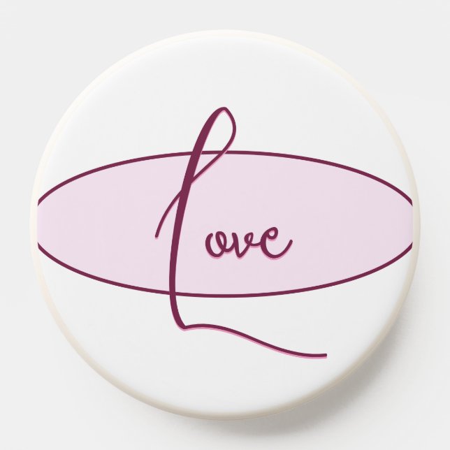 Love In Pink and Purple Cursive PopSocket (Popsocket)