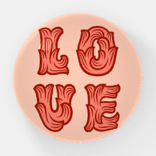 Love in Pink Dome Paperweight