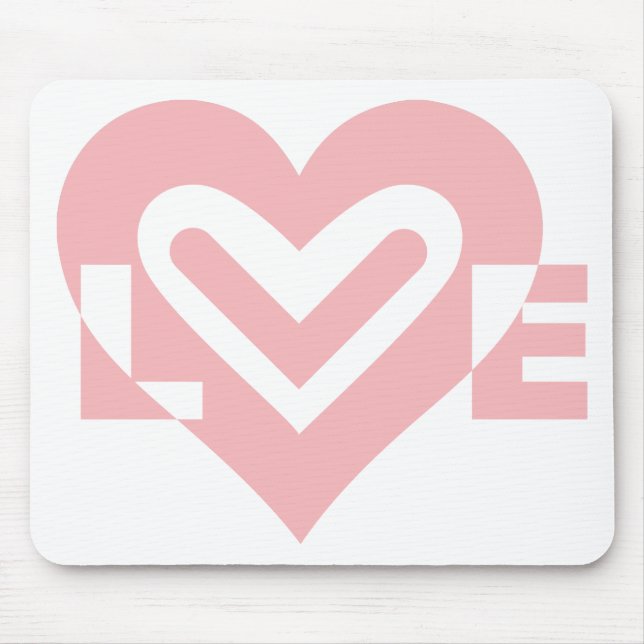 Love in Pink Mouse Pad (Front)