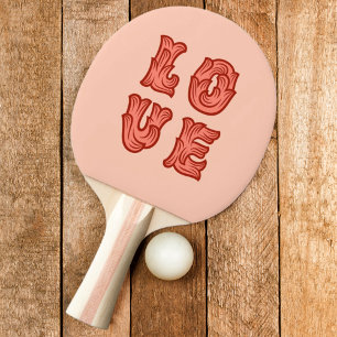 Love in Pink Ping Pong Paddle