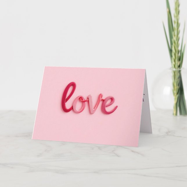 Love in Pink Valentine Card (Front)