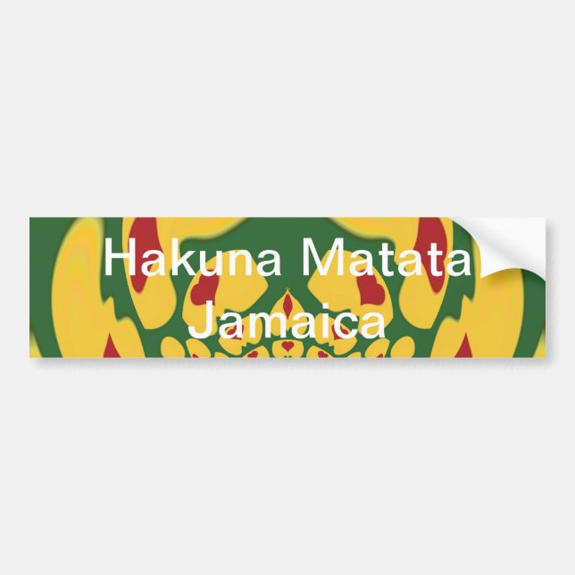 Love in Rasta Colors: Reggae Hearts Bumper Sticker (Front)
