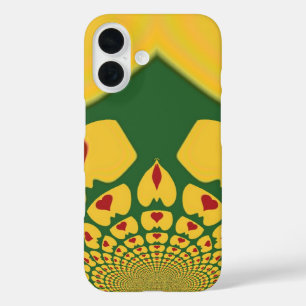 Love in Rasta Colors: Reggae Hearts iPhone 16 Case