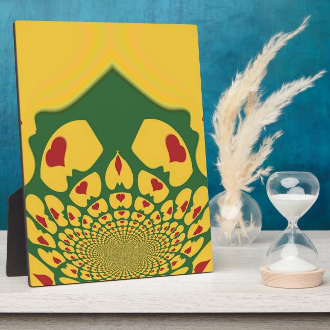 Love in Rasta Colors: Reggae Hearts Plaque (Side)
