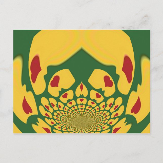 Love in Rasta Colors: Reggae Hearts Postcard (Front)