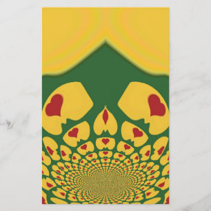 Love in Rasta Colors: Reggae Hearts Stationery