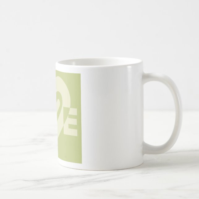Love in Sage Green Coffee Mug (Right)