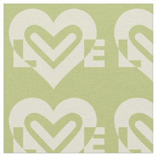 Love in Sage Green Fabric