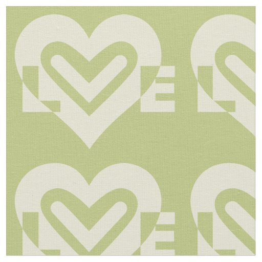 Love in Sage Green Fabric