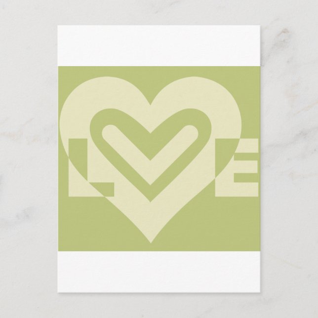 Love in Sage Green Postcard (Front)