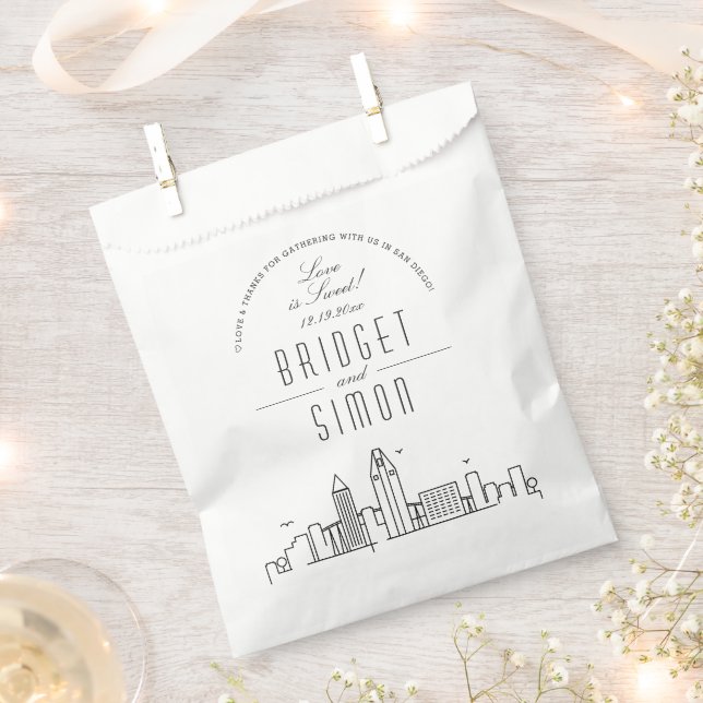 Love in San Diego | Wedding Favor Bags (Clipped)