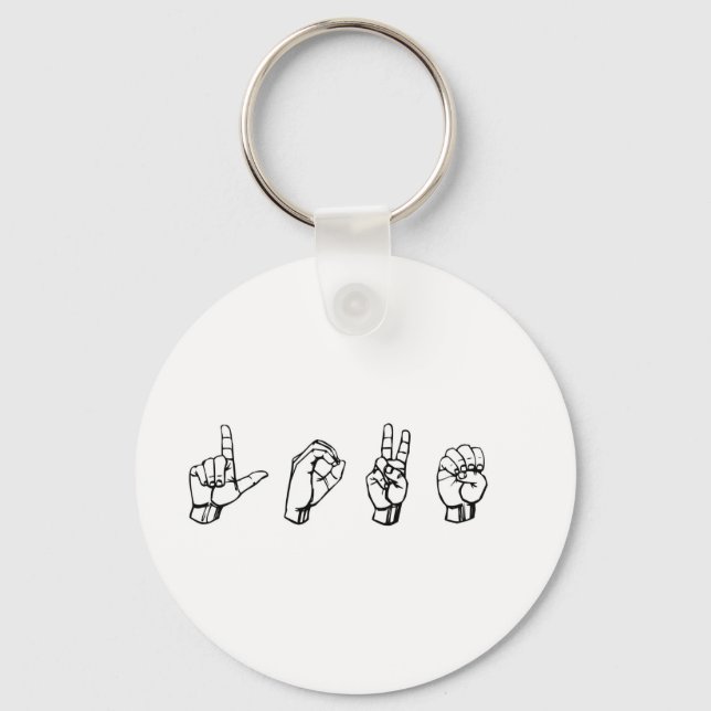 Love in Sign Language Keychain (Front)