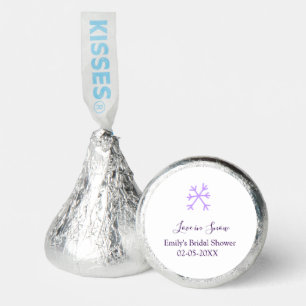 Love in Snow bridal shower purple snowflakes paste Hershey®'s Kisses®