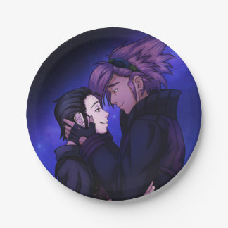 Love in Space Paper Plates
