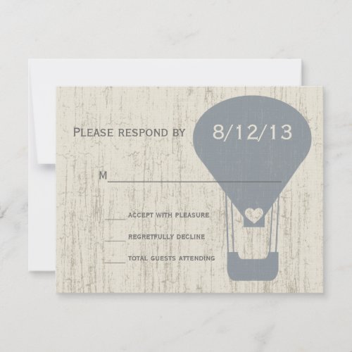 Love in the Air Balloon Wedding Response Personalized Announcements